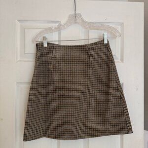REBECCA TAYLOR Wool houndstooth 18"  Skirt Sz 4 Fully Lined